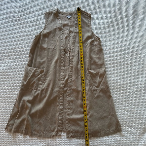 J Jill Pure Jill Sleeveless Open Front Duster Cardigan Vest Womens Size 1X Flowy - Picture 10 of 12